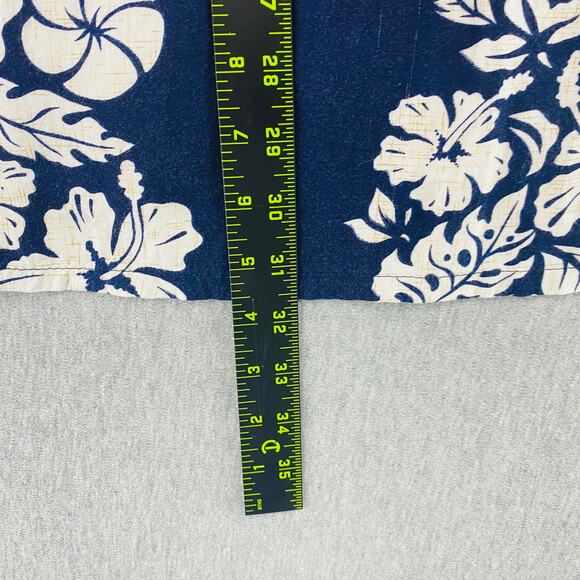Pineapple Connection Blue & White Floral Short Sleeve Hawaiian Shirt Mens L - Picture 6 of 7